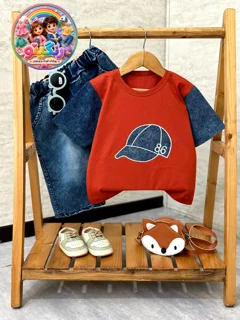 👕 ست تیشرت و شلوارک ، طرح کلاه 🩳